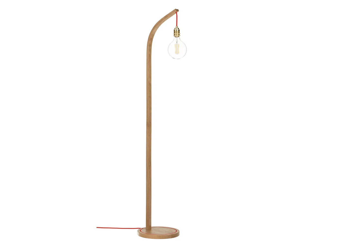 Tom Raffield Mooring Floor Lamp Oak Red Flex