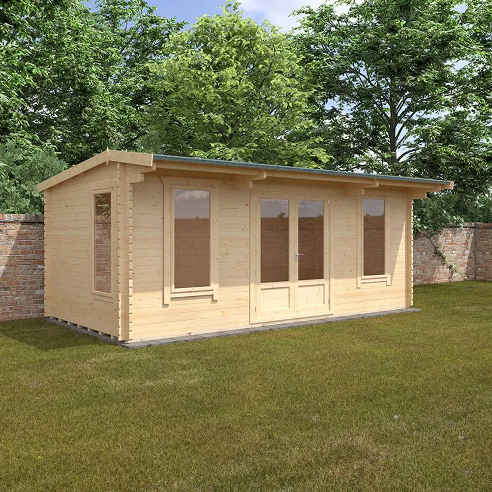 Buttercup Farm 20x10 The Jacob 44mm Cabin - L595 x W295 x H247 cm in Natural 2