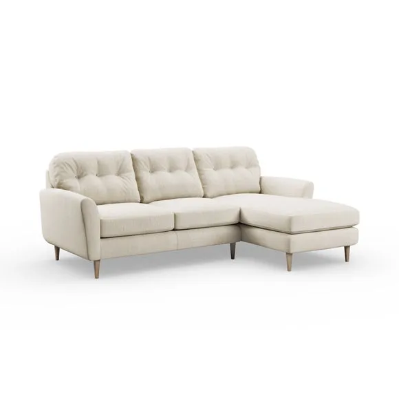 Sven Chunky Tonal Weave Large Corner Chaise Sofa 6