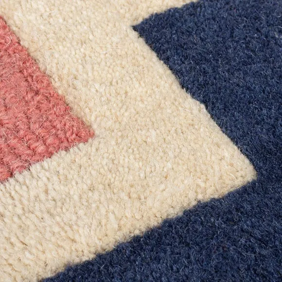Retro Blocks Carved Wool Rug 2