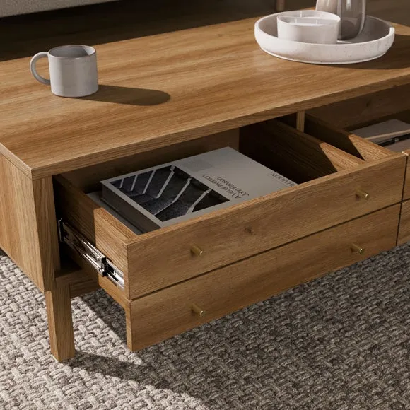 Edgar Coffee Table, Oak Effect 3