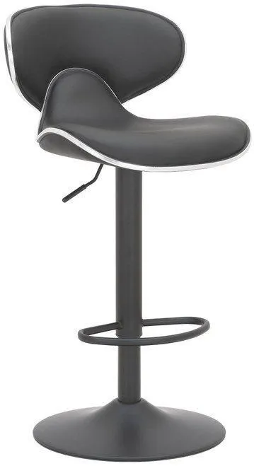 netfurniture Rasine Matt Black Bar Stool Charcoal