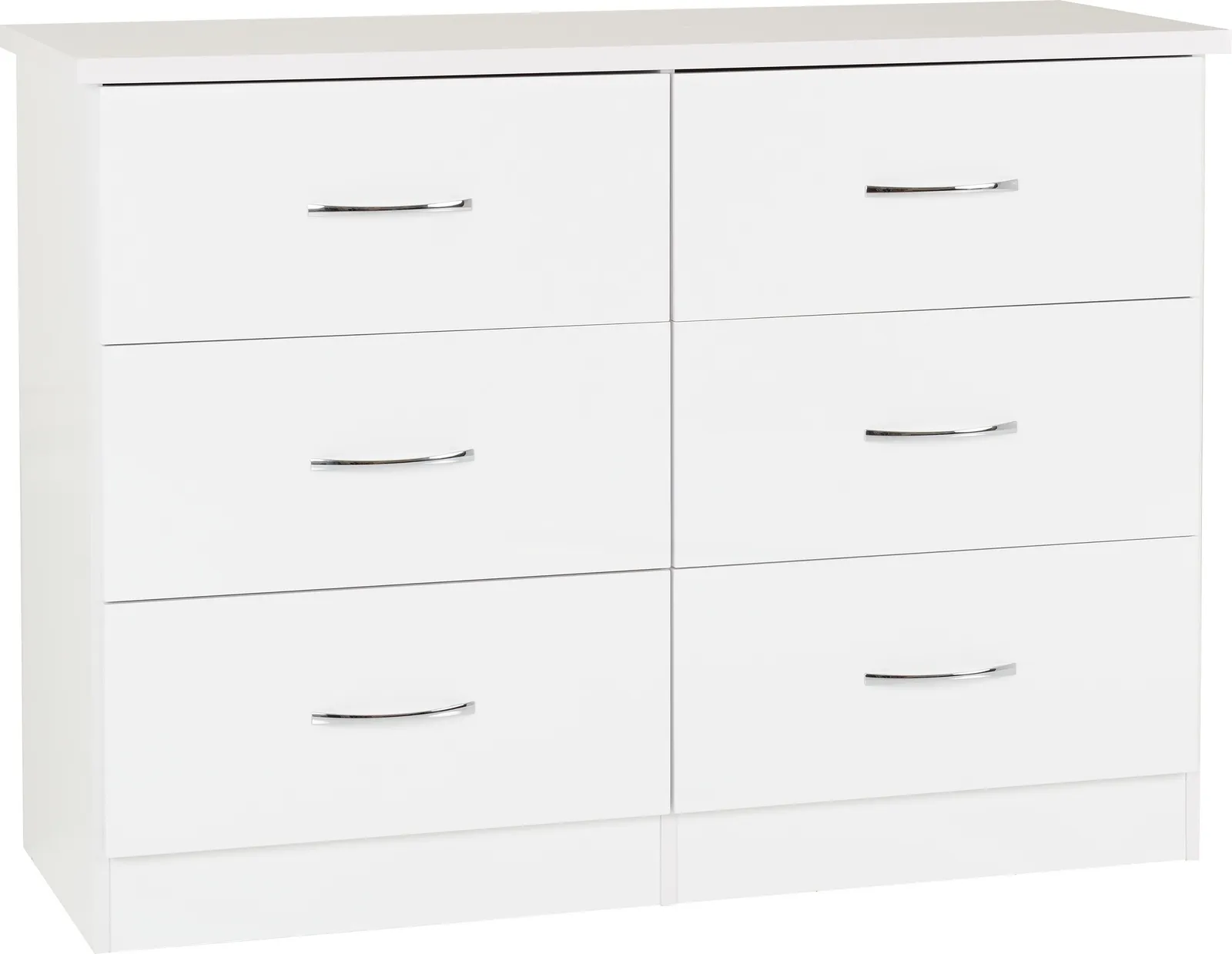 Seconique Nevada 6 Drawer Chest in White 2