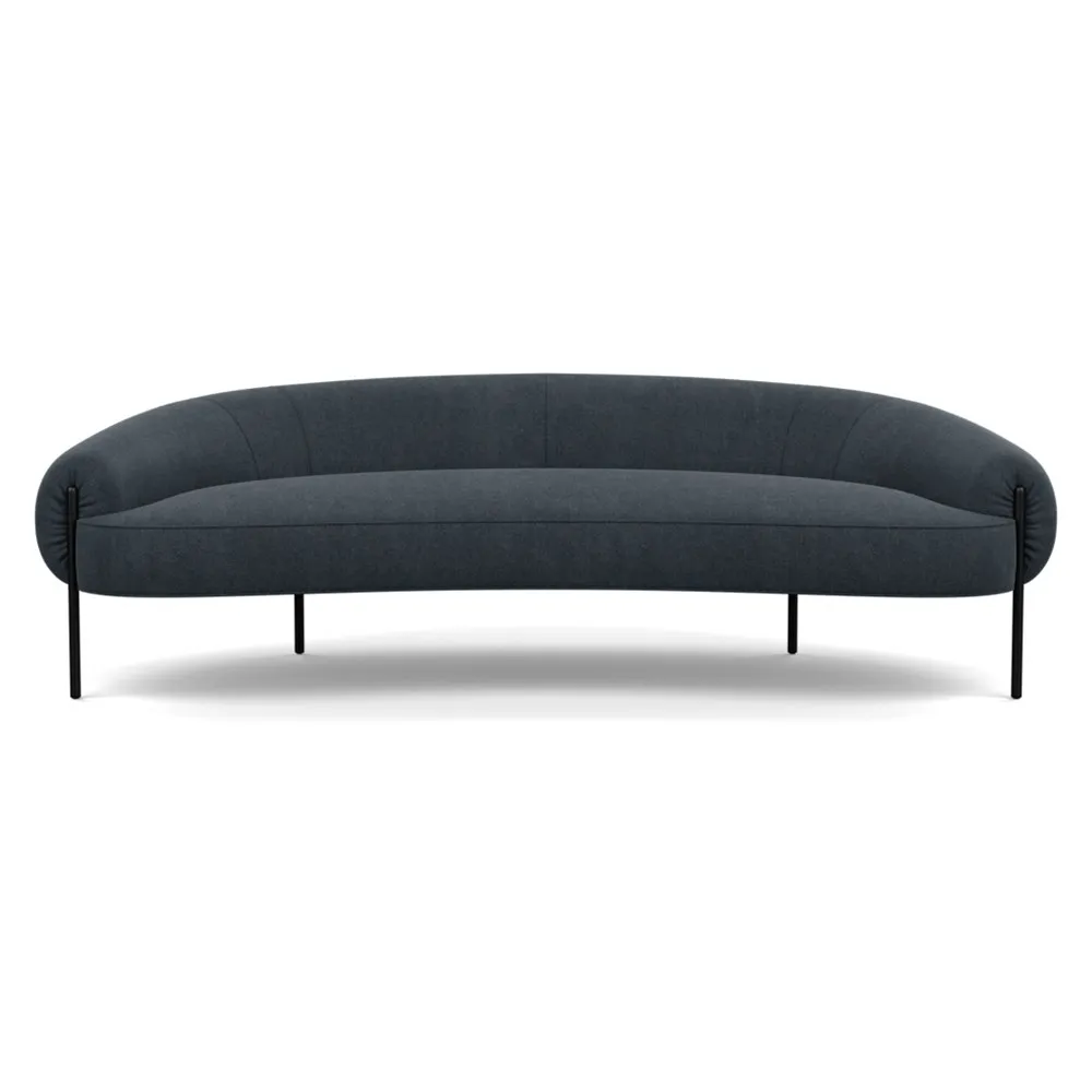 Heal's Isola 3 Seater Sofa St Moritz Wool Grey Black Feet 1