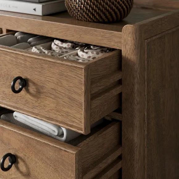 Portland 5 Drawer Chest, Mango Wood 4