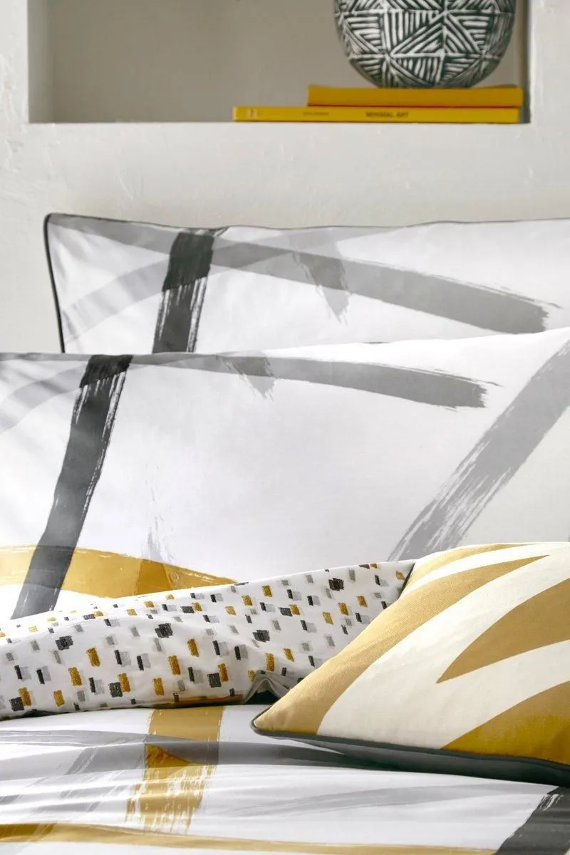 Appletree 'Leda' 100% Natural Cotton Print Duvet Cover Set in Grey 2