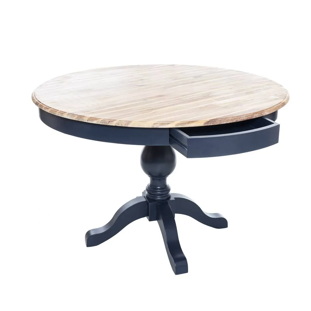 Statement Furniture Florence Large Pedestal Round Dining Table 120cm in Navy 4