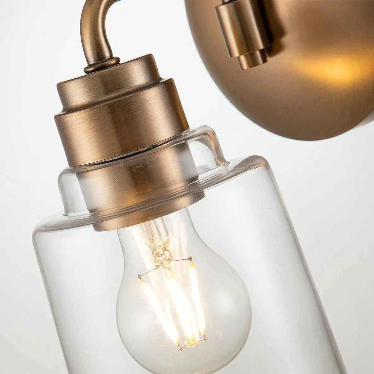 Netlighting Kichler Aivian Dome Wall Lamp Weathered Brass in Yellow 3
