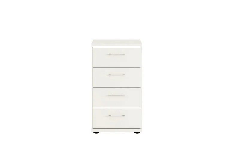Oxford 4 Drawer Narrow Chest - White