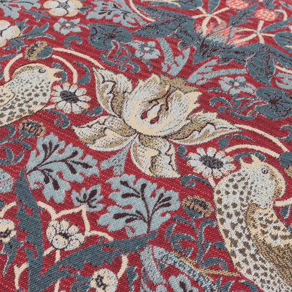 Morris & Co. Strawberry Thief Jacquard Square Cushion 2