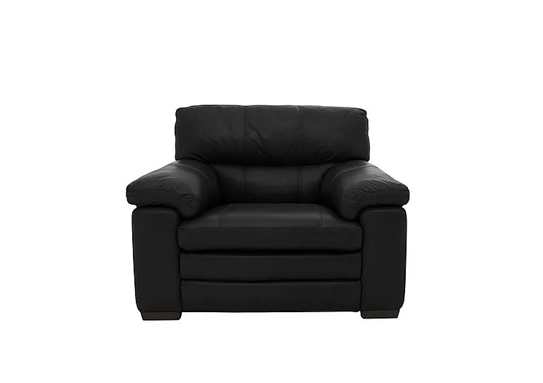 Cozee Leather Armchair - Classic Black