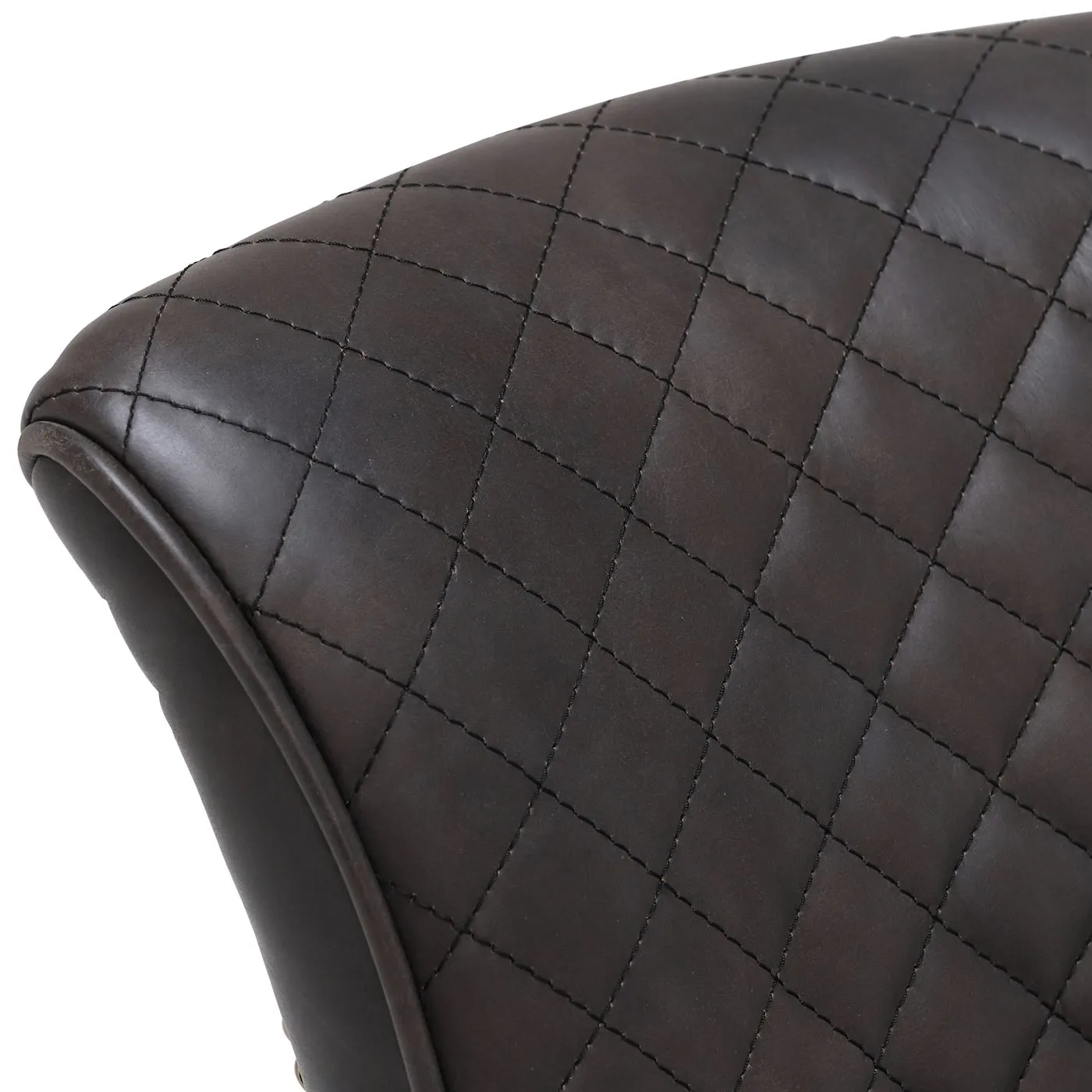 Timothy Oulton Mimi Quilted Dining Chair, Black Leather | Barker & Stonehouse 4