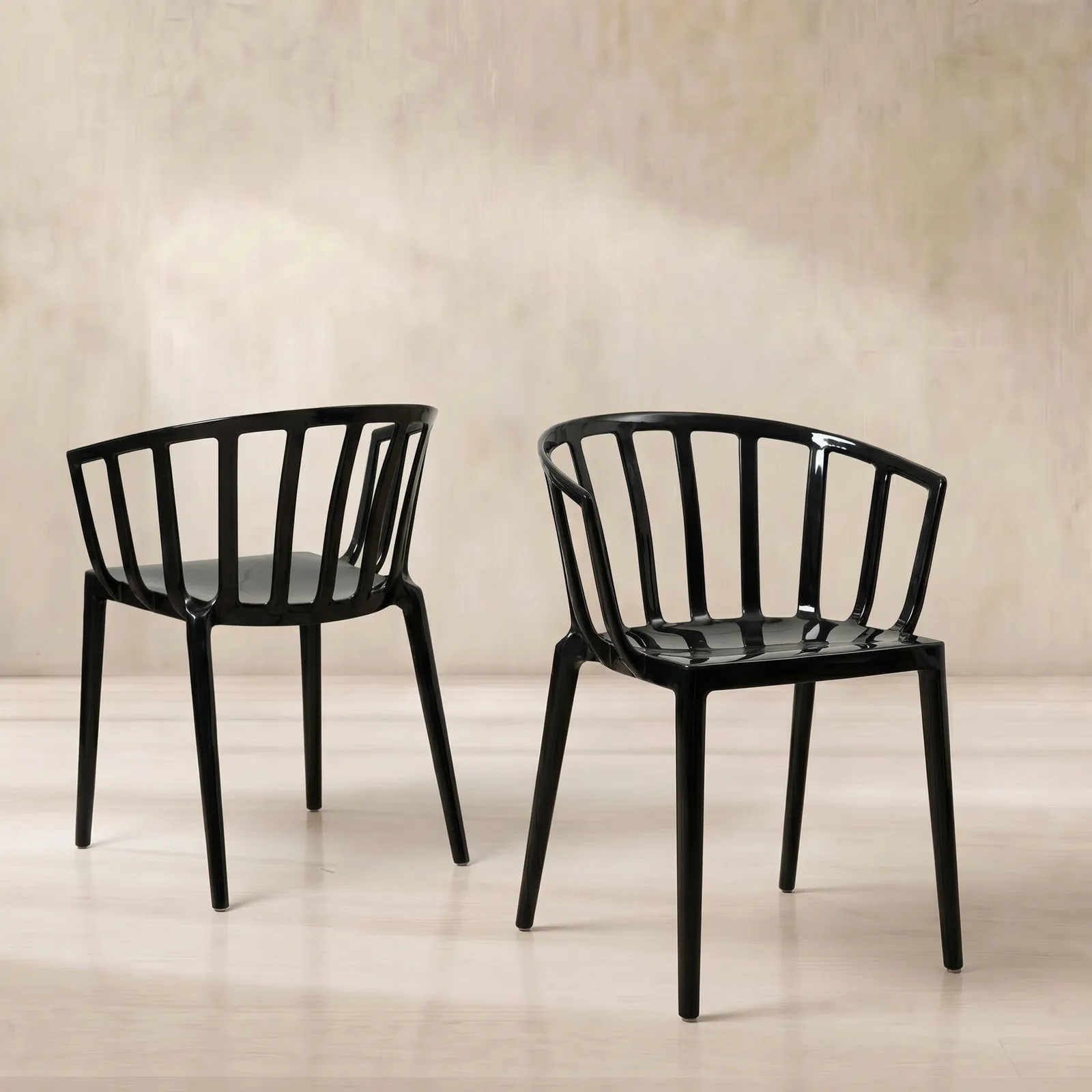 Kartell Venice Dining Chair, Black Plastic | Barker & Stonehouse 1