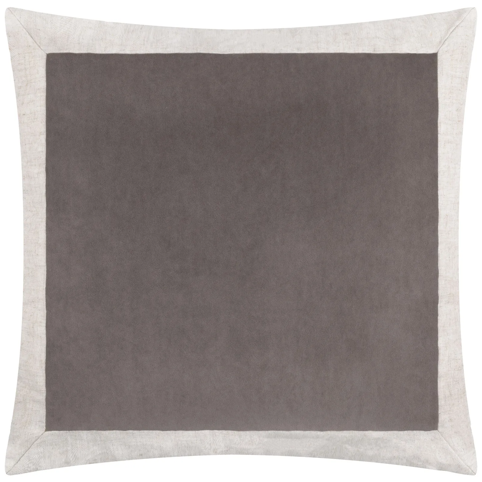 Yard Auden Matte Velvet Cushion in Taupe 2