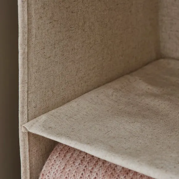 Natural Linen Blend Hanging Wardrobe Organiser 2
