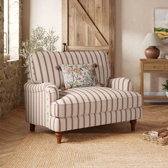 Beatrice II Folkstone Stripe Snuggle Chair 1