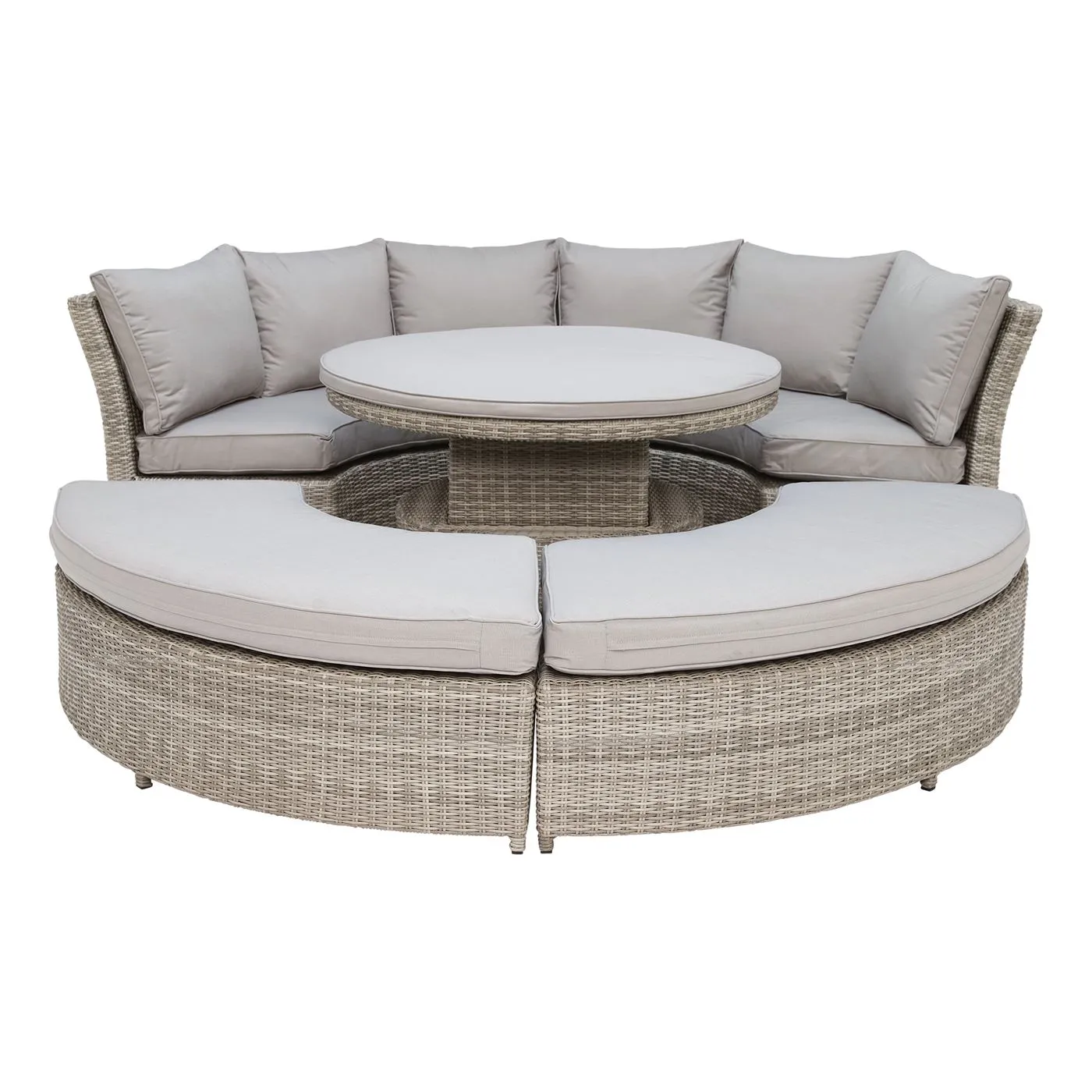 Hathaway Lifestyle Garden Suite in Light Grey Weave and Grey Fabric