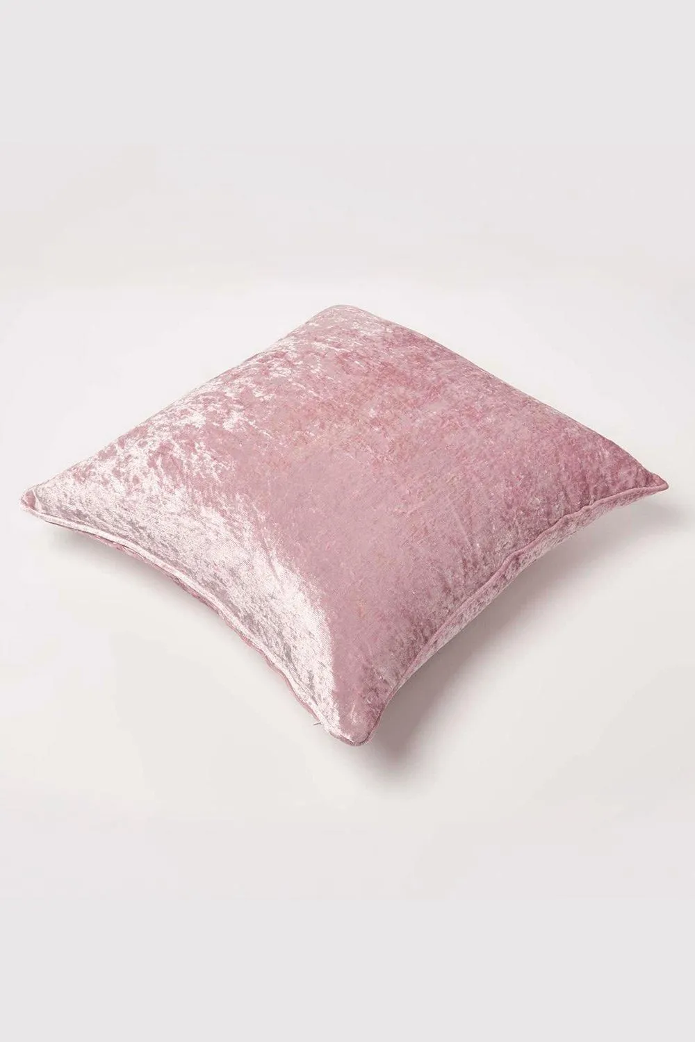 Homescapes Luxury Crushed Velvet Cushion Cover in Pink 4