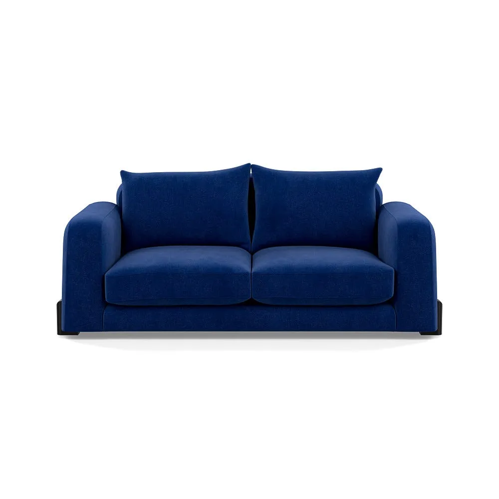 Heal's Nuvola 3 Seater Sofa Smart Luxe Velvet Azure Black Beech Feet 1