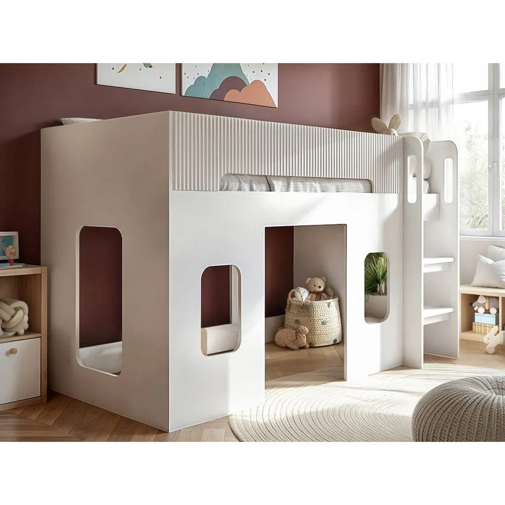Flair Lino Playhouse Mid Sleeper Bed in White