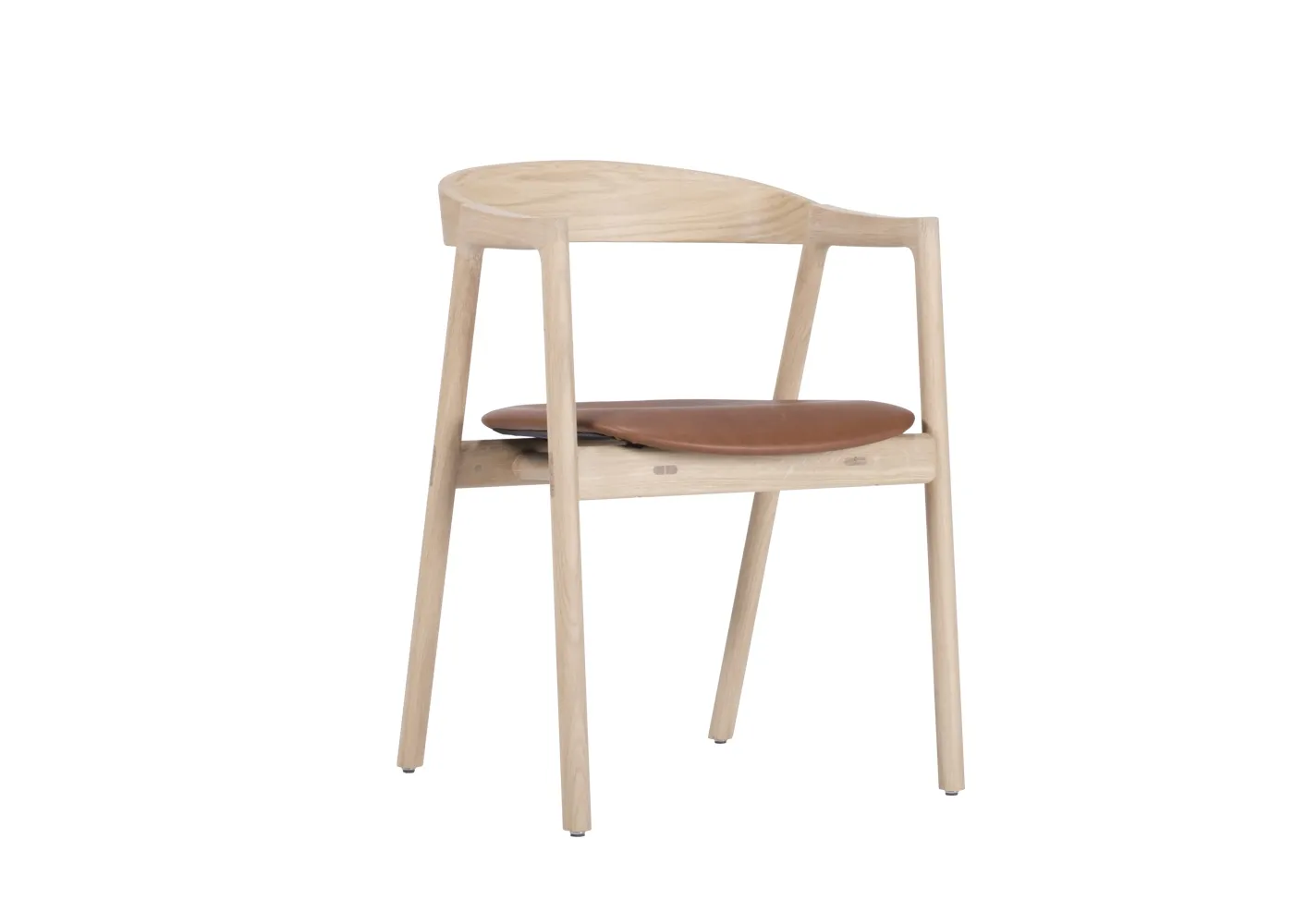 Gazzda Muna Chair Dakar Leather Whisky White Oiled Oak