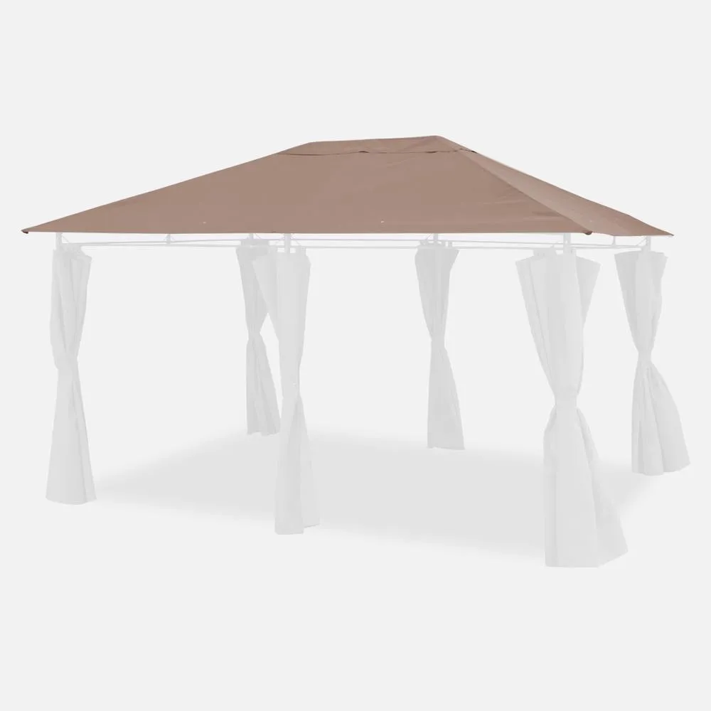 sweeek 3x4m Pergola Replacement Canopy Roof Cloth Divio in Medium Beige