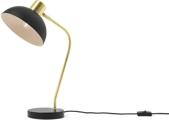 Cheston Table Lamp, Black & Brushed Brass