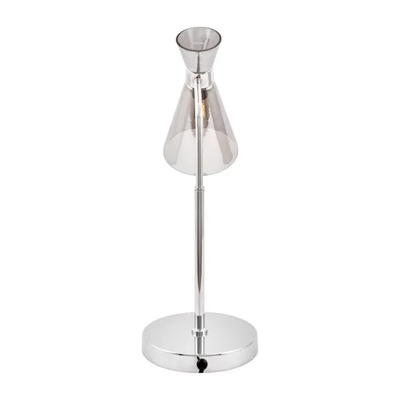 Monroe Waisted Glass and Metal Table Lamp 3