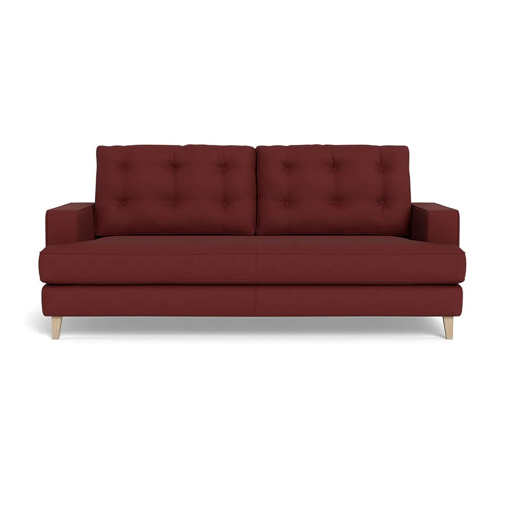Heal's Mistral 3 Seater Sofa Capelo Linen-Cotton Etruscan Red Natural Feet 1