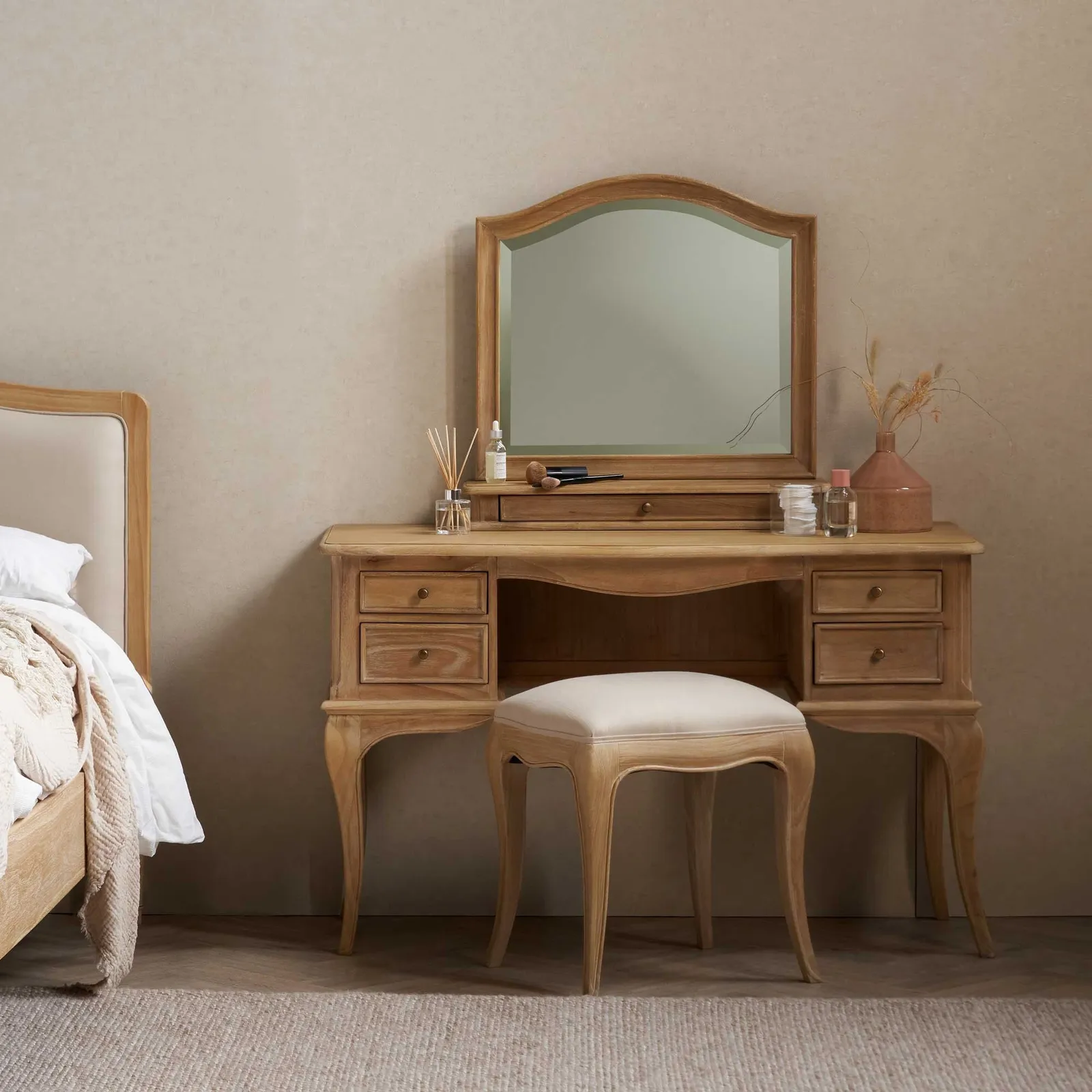 Cecile Dressing Table, Neutral Wood | Barker & Stonehouse 2