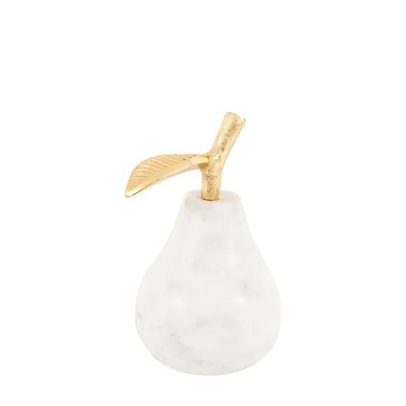 Cedar & Sage Perla Marble Pear Ornament 6