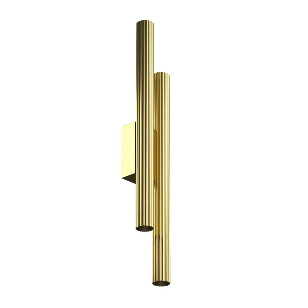 Netlighting Calipso Up & Down Wall Lamp Brass 2700K 1620lm in Gold