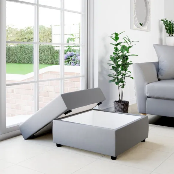 Square Opulent Velvet Storage Footstool 2