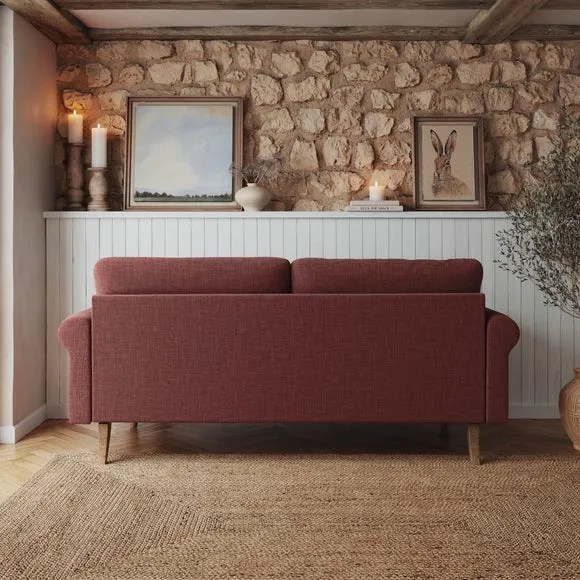 Maeve Faux Linen Compact 3 Seater Sofa 2