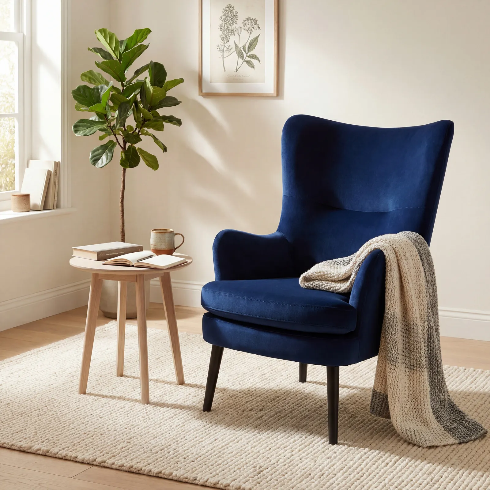 Marcy Armchair, Navy Fabric | Barker & Stonehouse 2