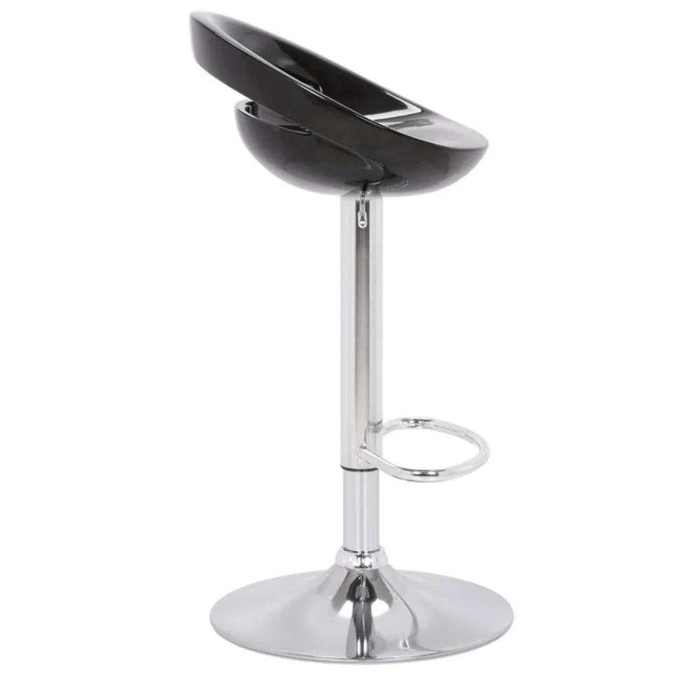netfurniture Kuiper Adjustable Kitchen Bar Stool Height Adjustable Swivel ABS Seat in Black 2