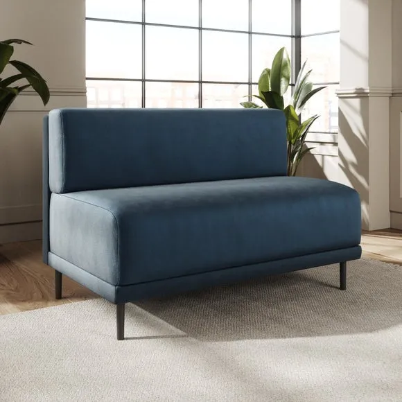 Mae Long Dining Bench, Matte Plush Velvet 2