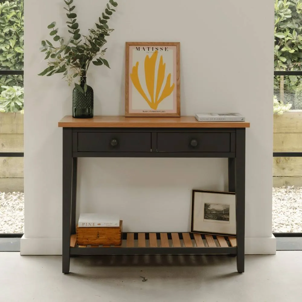 Statement Furniture Ludlow Console Table - Large in Dark Grey