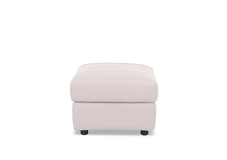 Raven Leather Footstool