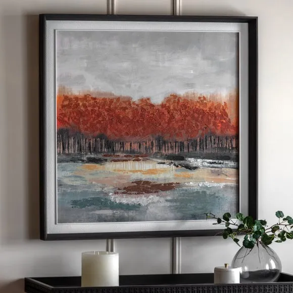 Cedar and Sage Autumn Colour Framed Canvas