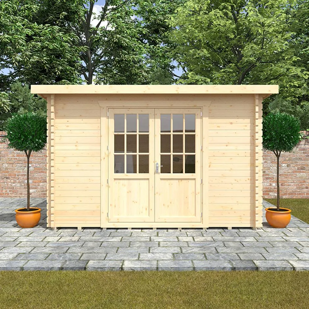 Buttercup Farm 12x10w The Kingsley Plus 44mm Cabin - L355 x W295 x H232.8 cm in Natural 4