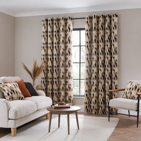 Kelso Cut Velvet Eyelet Curtains 2