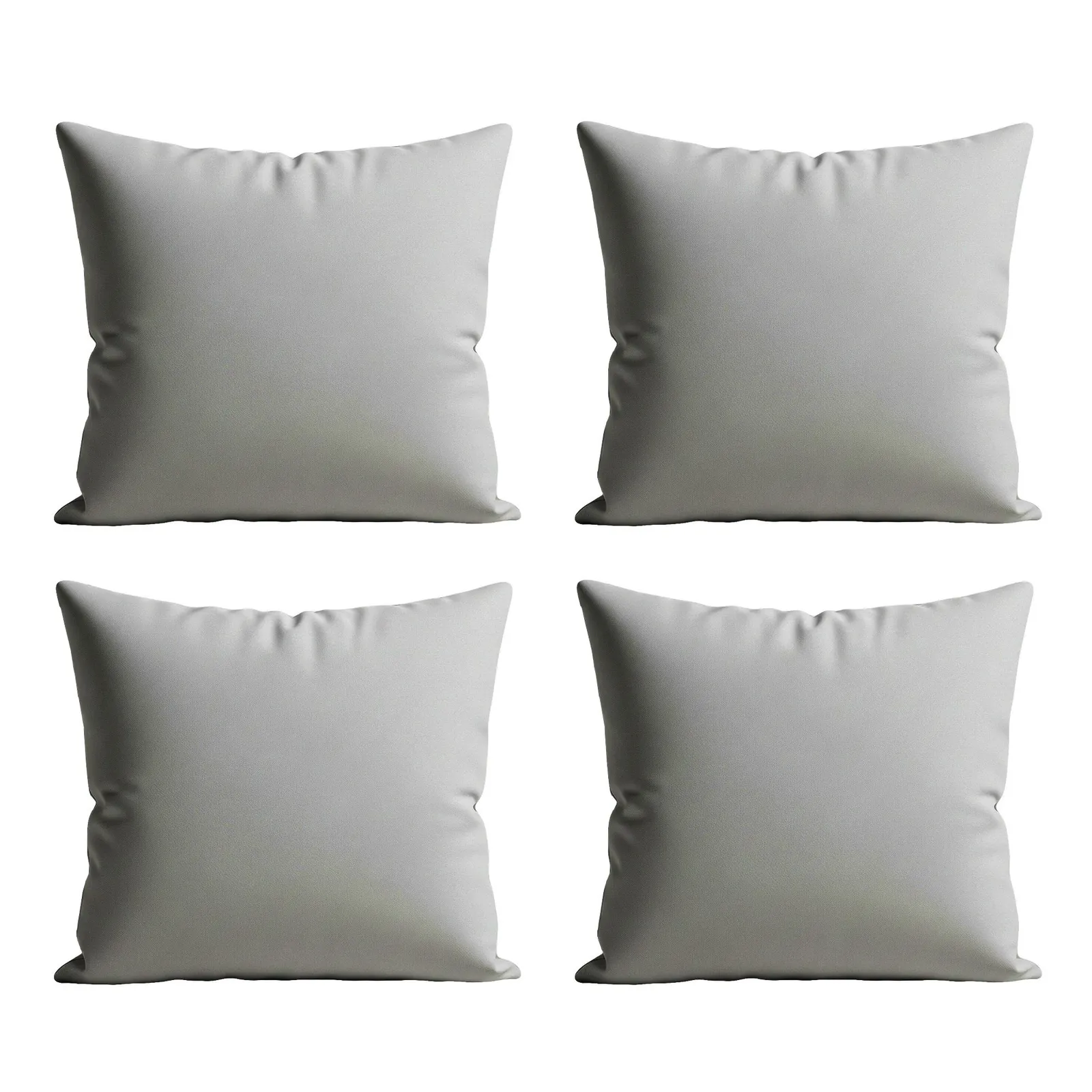 Snug City Waterproof Outdoor Garden Patio Cushion Cover & Inner Square Pack Of 4 in Light Grey