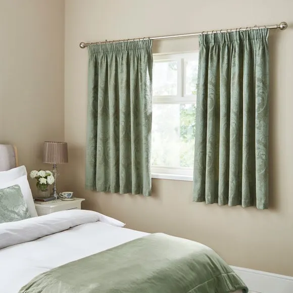 Zahra Chenille Jacquard Pencil Pleat Curtains 5