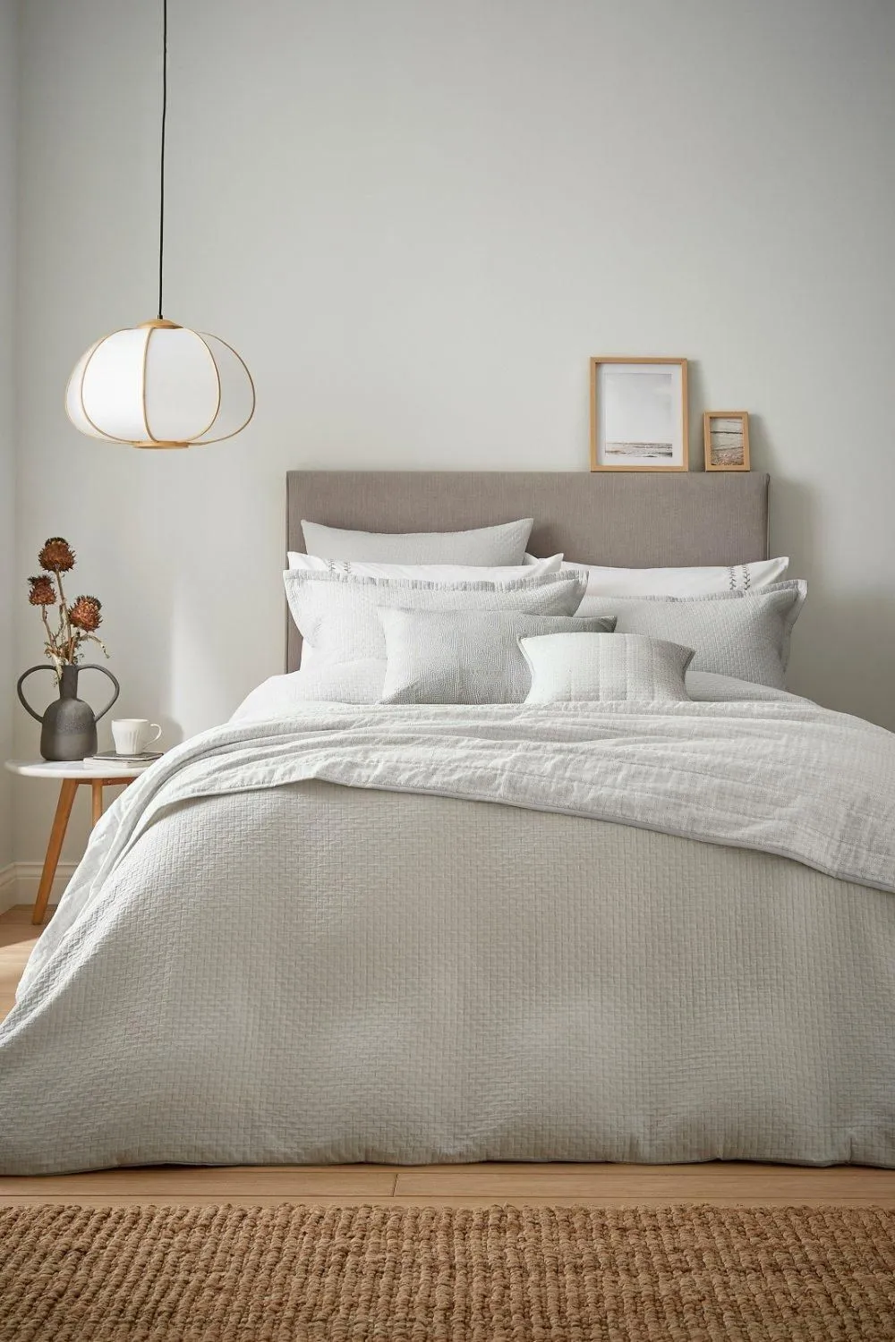 Murmur 'Hush' Cotton Percale Duvet Cover in Grey