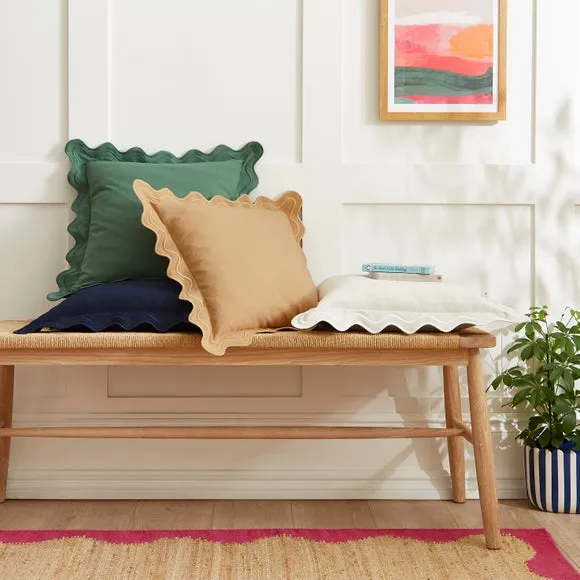 Scalloped Edge Square Cushion 4