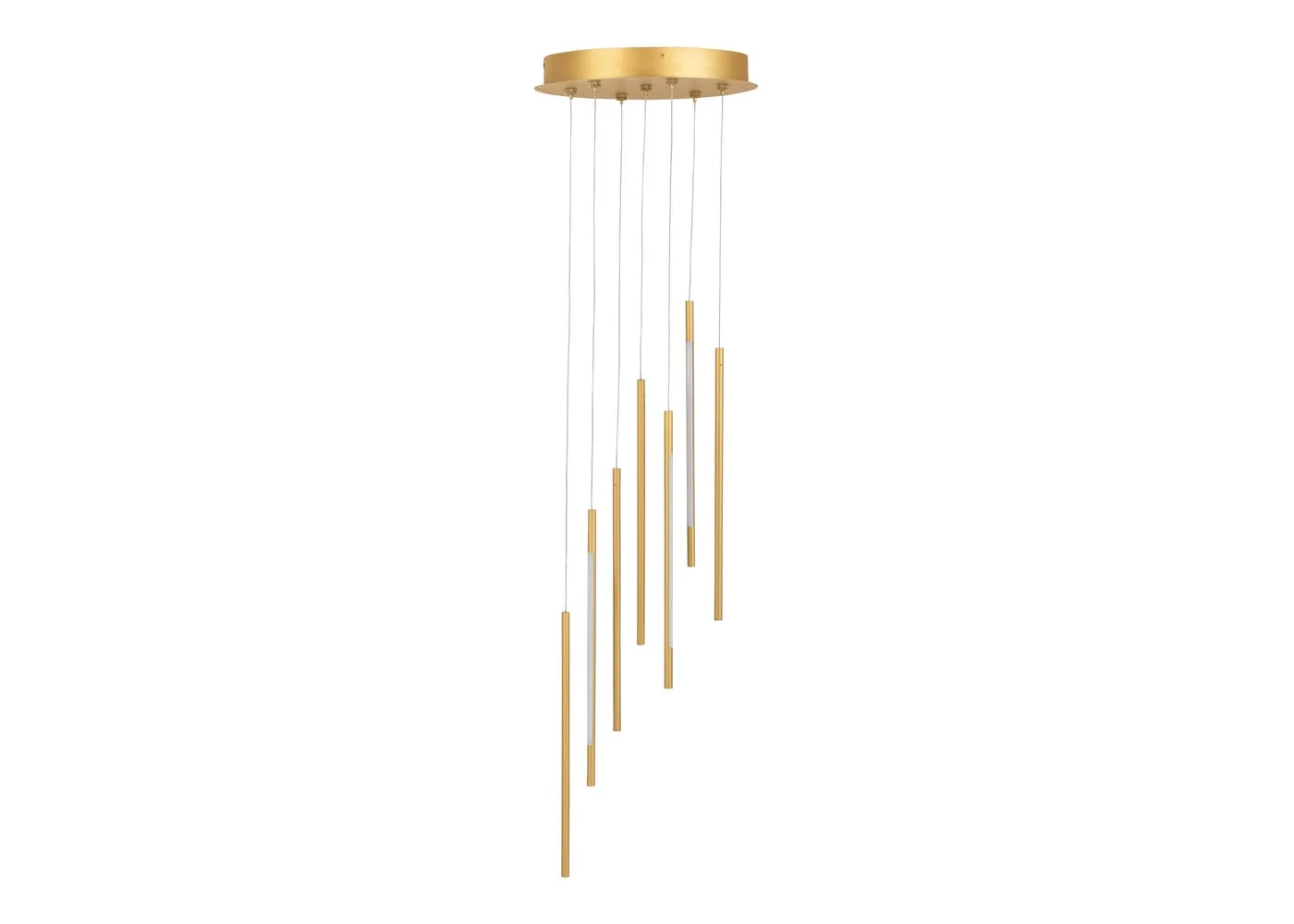 Heal's Saber LED Chandelier 7 Light Cluster Pendant Gold