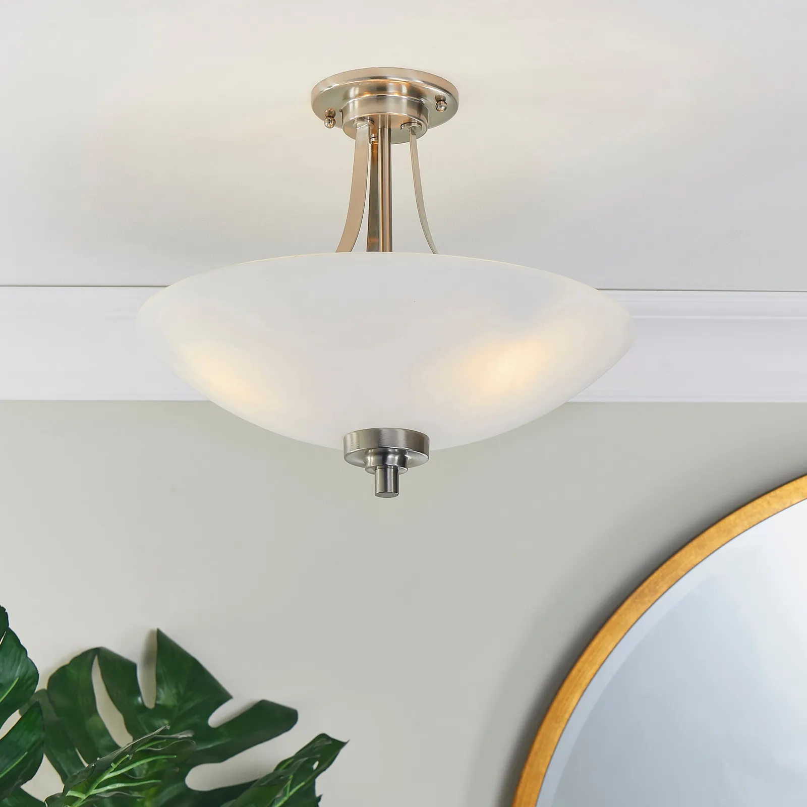 Vogue Welles 3 Light Semi Flush Ceiling Light 1