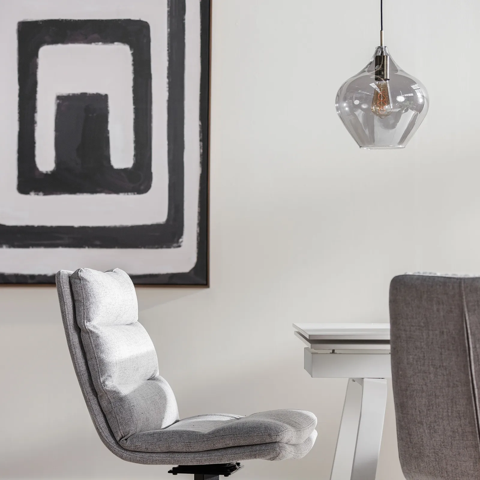 Teardrop Pendant Light, Neutral Glass | Barker & Stonehouse 2