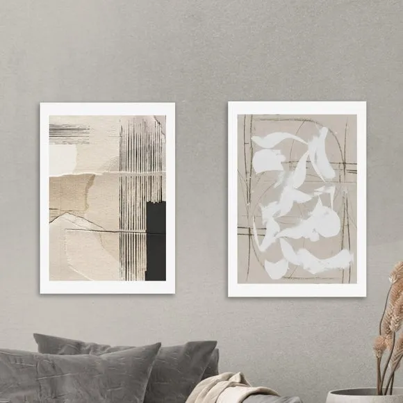 Set of 2 East End Prints Paper Abstract Prints 1